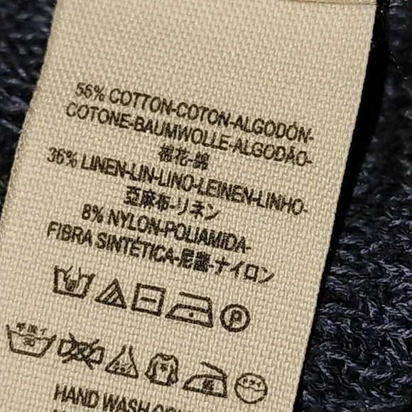 Free‎ People Womens Gotham Navy Blue Faux Wrap Sweater Small - Picture 5 of 5